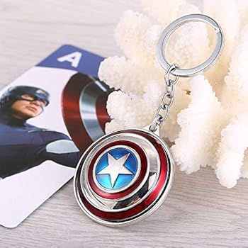 Captain America Rotating Keychain