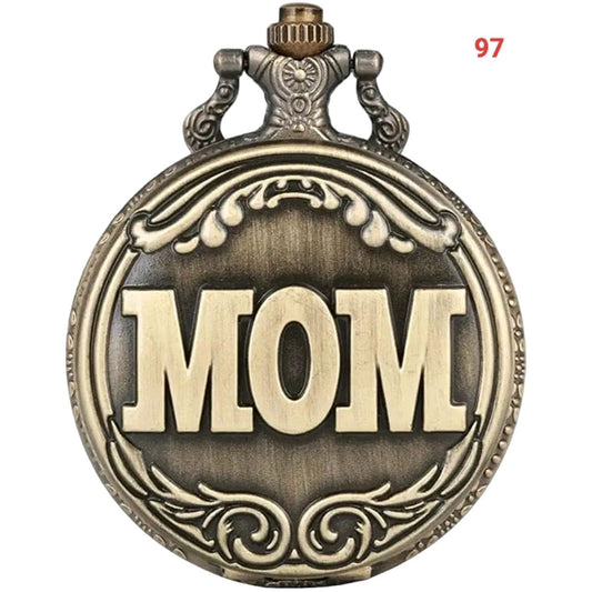 Mom Pocket Watch Keychain