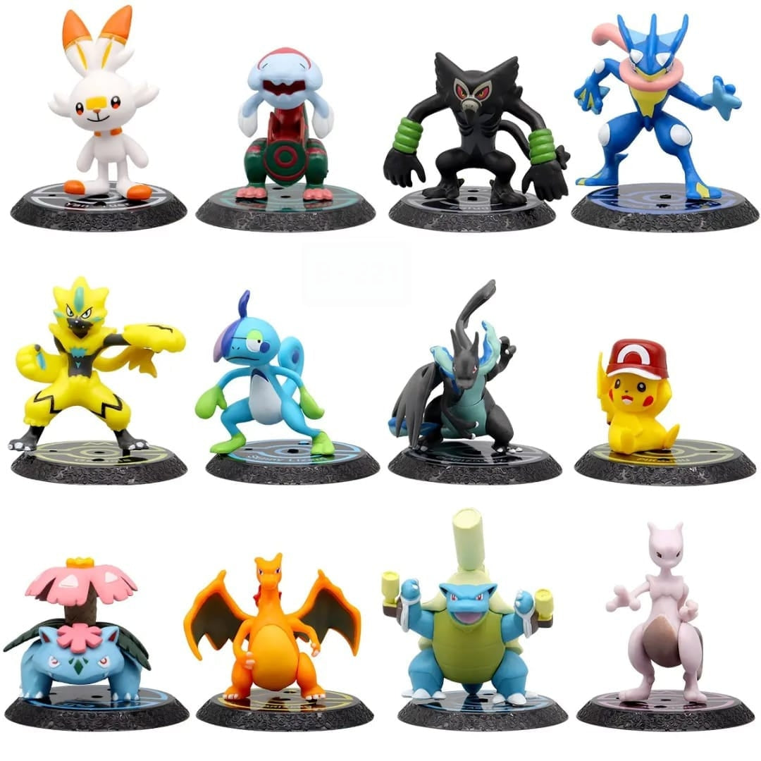 Pokemon Mini Action Figure Set Of 12 Piece